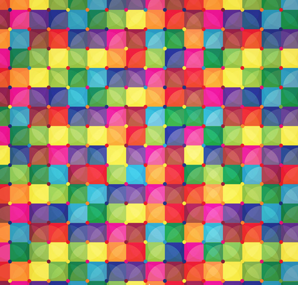 彩色方形拼格背景