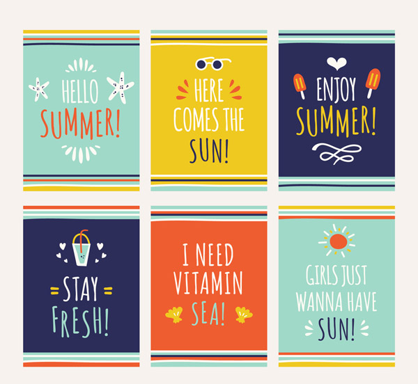 夏季短句子卡片