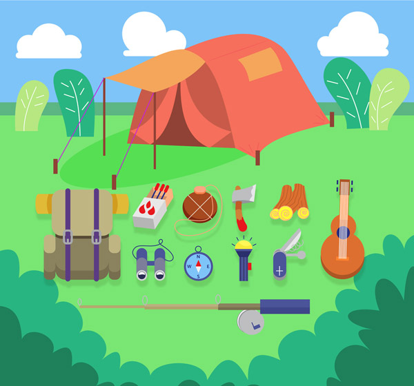 帐篷和野营物品