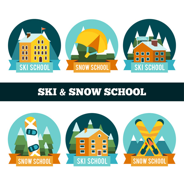 滑雪学校标签