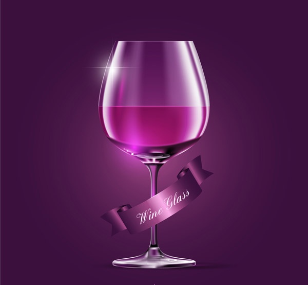 精美紫色葡萄酒杯