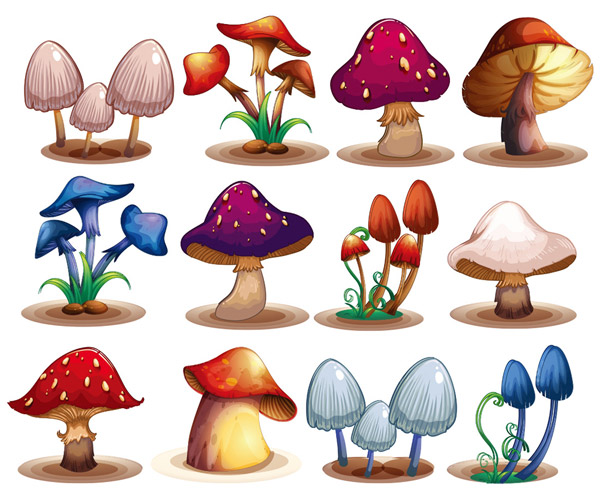 12款卡通蘑菇