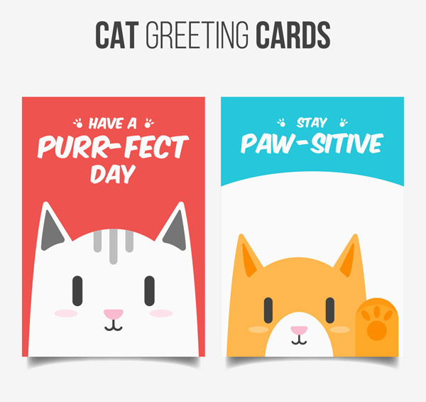 猫咪祝福卡片