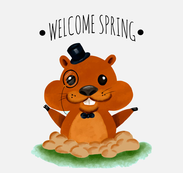 矢量卡通动物所需点数:0点关键词:可爱迎接春天的土拨鼠矢量素材