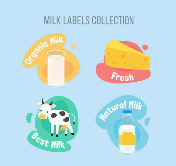 牛奶标签设计