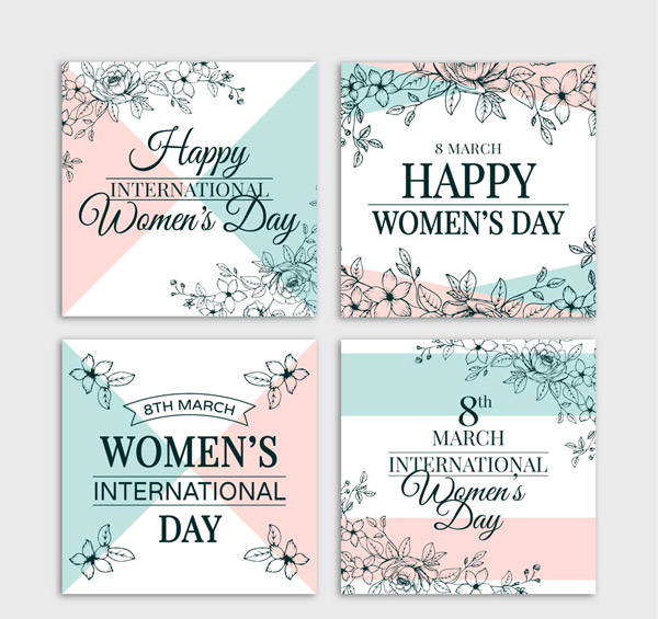 花卉妇女节卡片