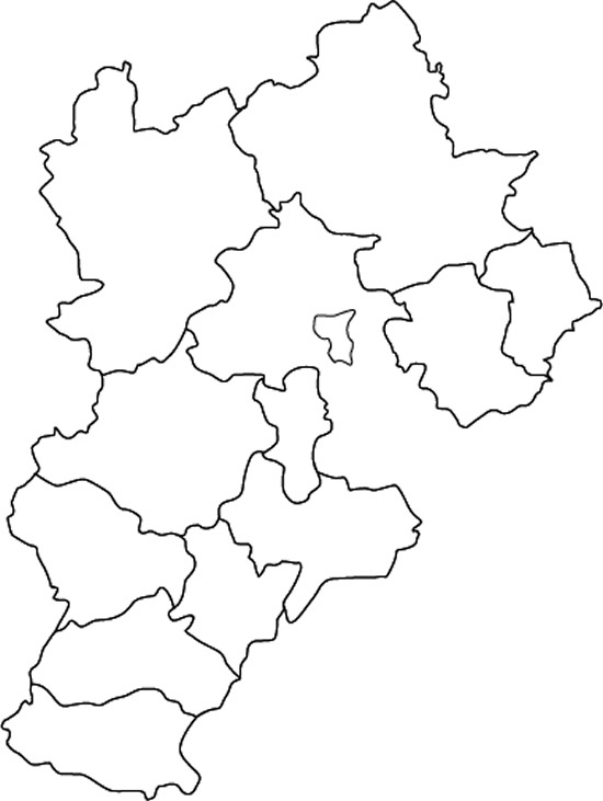 河北省地图线稿