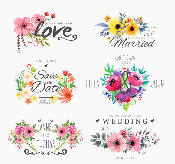 婚礼花卉标签