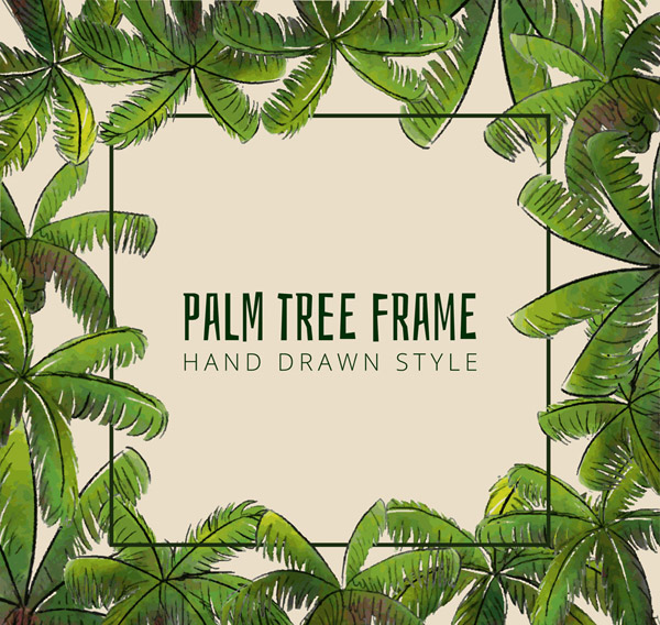 绿色棕榈树框架