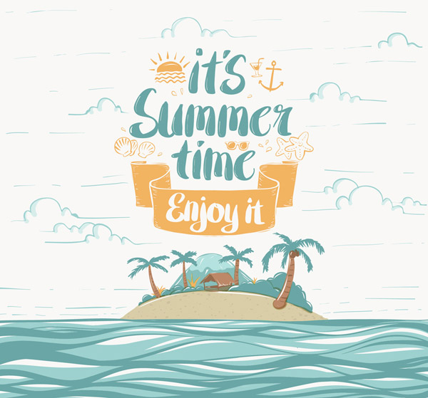 夏季度假岛屿海报