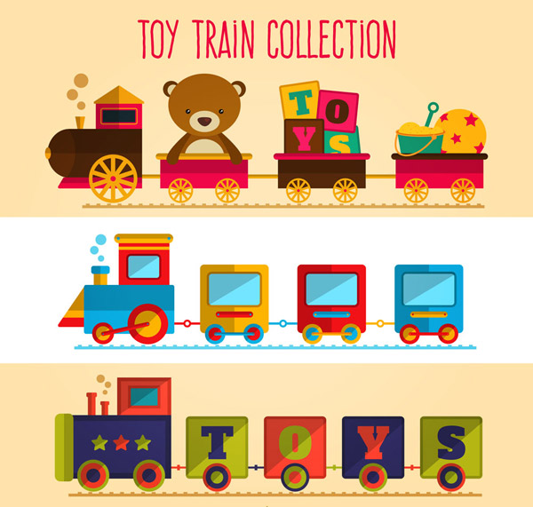 彩色玩具火车