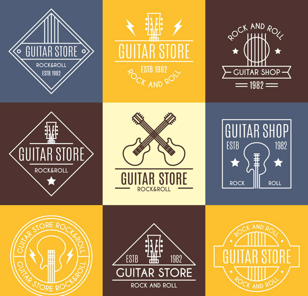 吉他专卖店标志