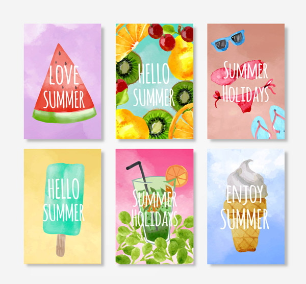 夏季食物卡片