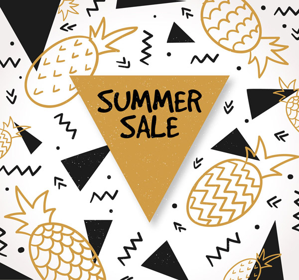 菠萝和三角形销售海报