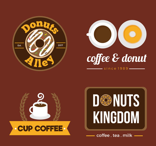 咖啡和甜品店标志