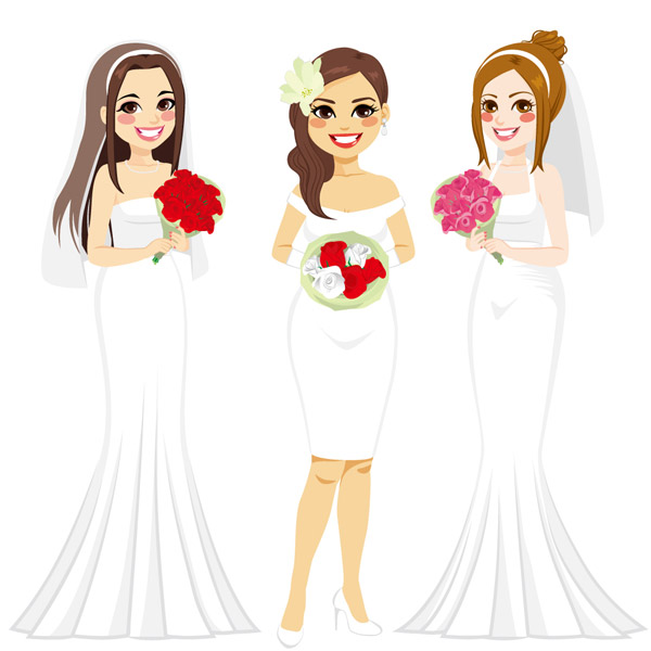 3款卡通新娘设计