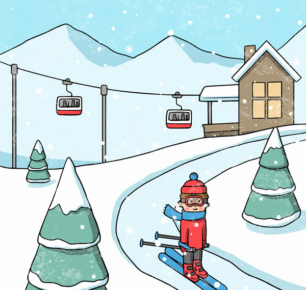 免费领取素材分类: 矢量儿童幼儿所需点数:0点关键词:彩绘冬季滑雪场