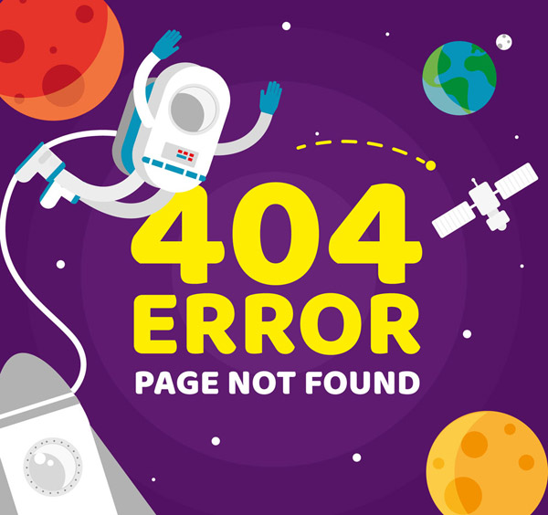 宇航员404错误页