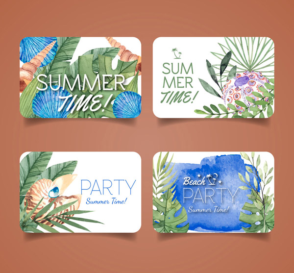 夏季沙滩派对卡片