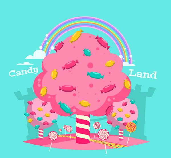 粉色糖果树