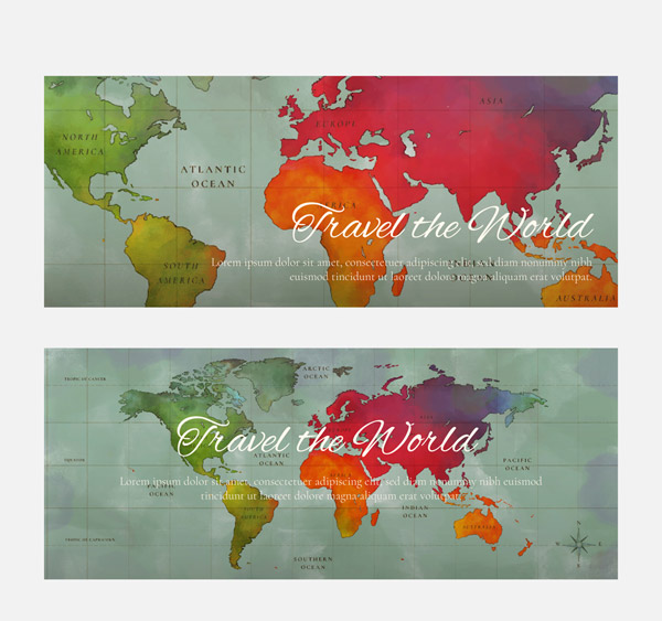 世界地图banner