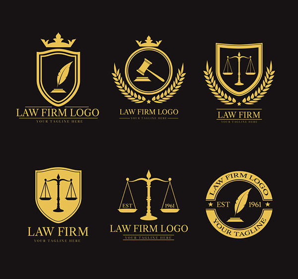 金色法律元素标志