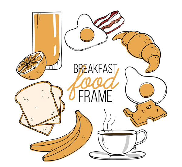 早餐食物框架