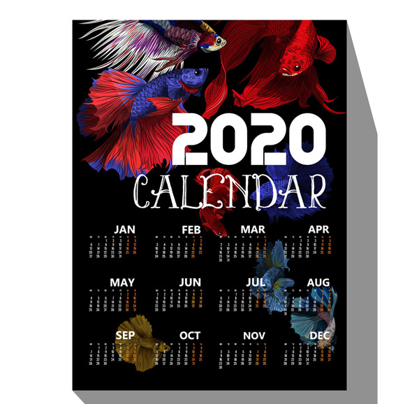 2020年金鱼年历