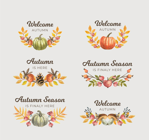 彩绘秋季标签