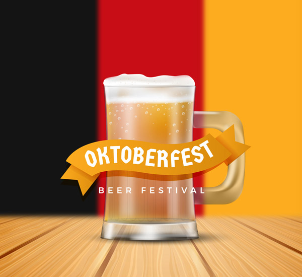 德国国旗和啤酒