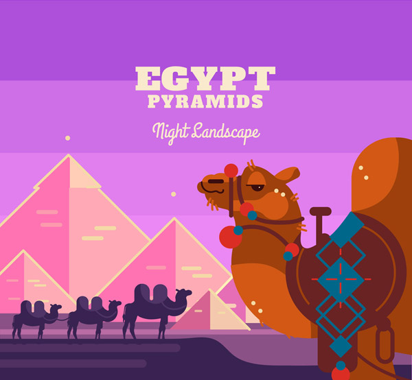 埃及金字塔和骆驼