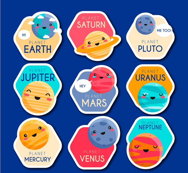 太阳系行星标签