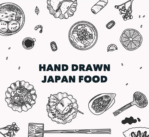 手绘日本食物