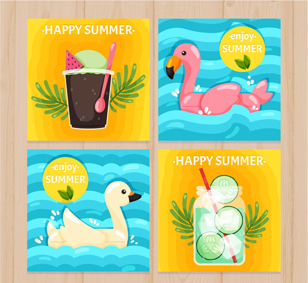 夏季假期卡片