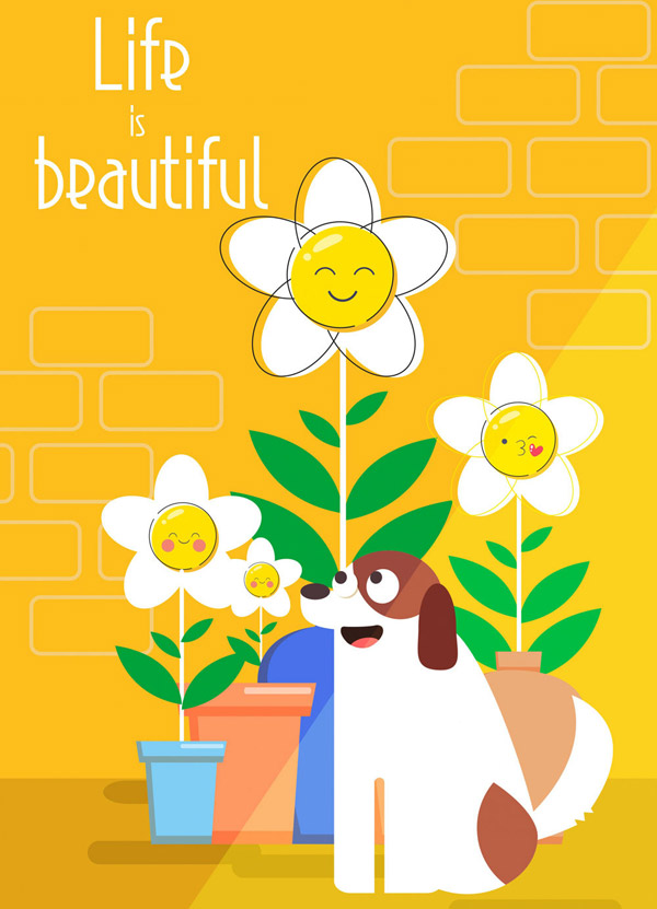 花盆和宠物狗
