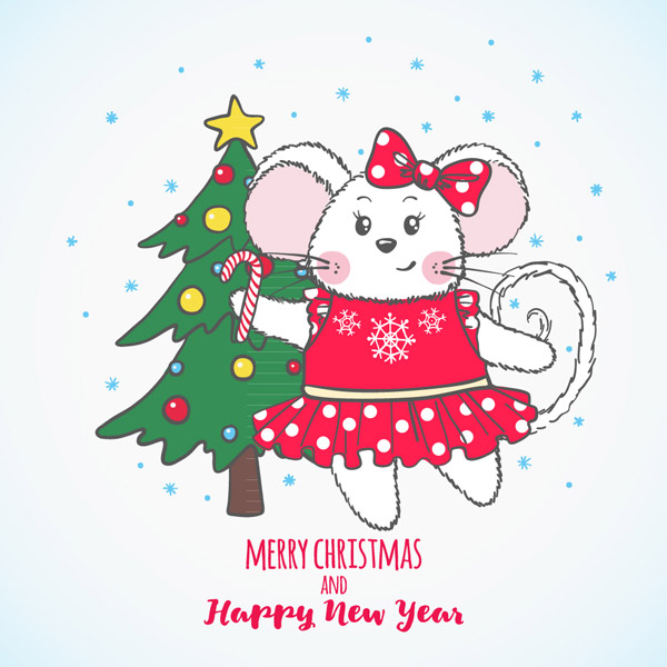圣诞树和老鼠