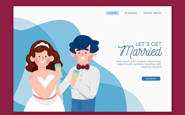 婚礼网站登陆界面
