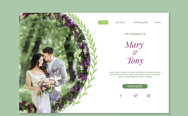婚礼网站登陆页