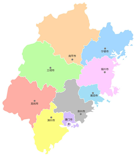 福建省行政地图_素材中国sccnn.com图片