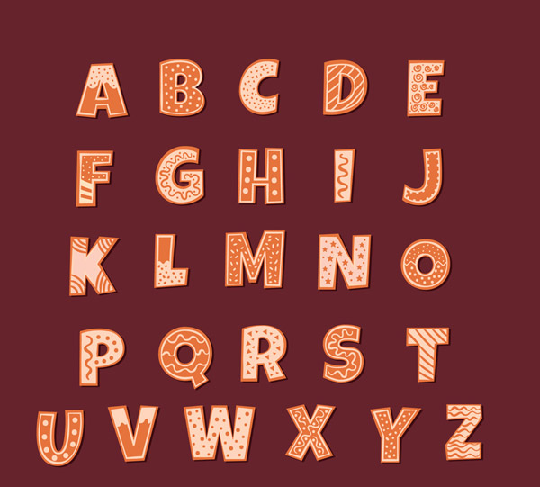 花纹饼干字母