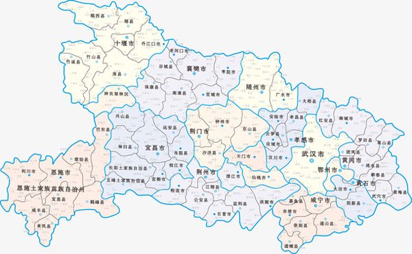 湖北省矢量地图