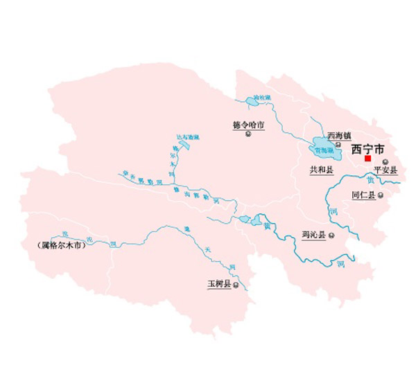 青海省矢量地图