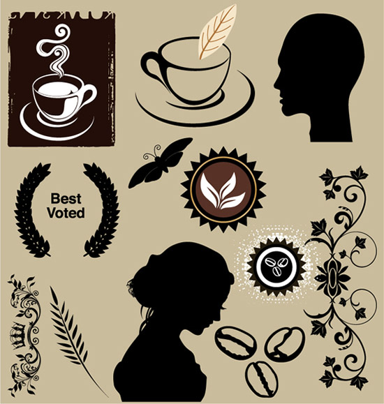 咖啡元素标签