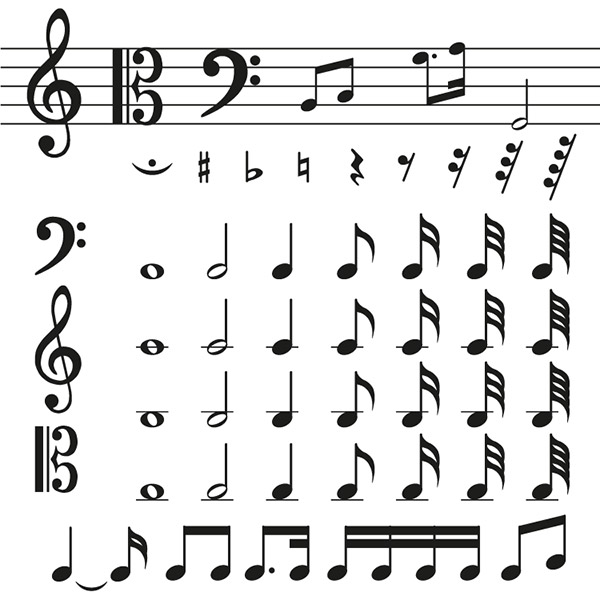 各种音乐符号矢量