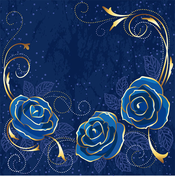 蓝色玫瑰背景2