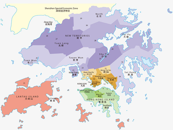 香港特别行政区地图