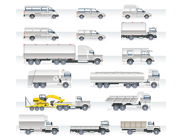 货车和卡车矢量