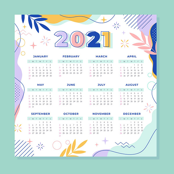 素材分类: 年历日历矢量所需点数:   0 点 关键词: 2021新年日历矢量