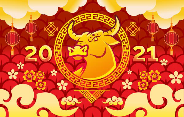 矢量春节所需点数:   0 点 关键词: 2021牛年春节矢量图设计,2021新年