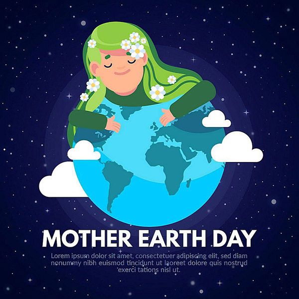 地球母亲日插画
